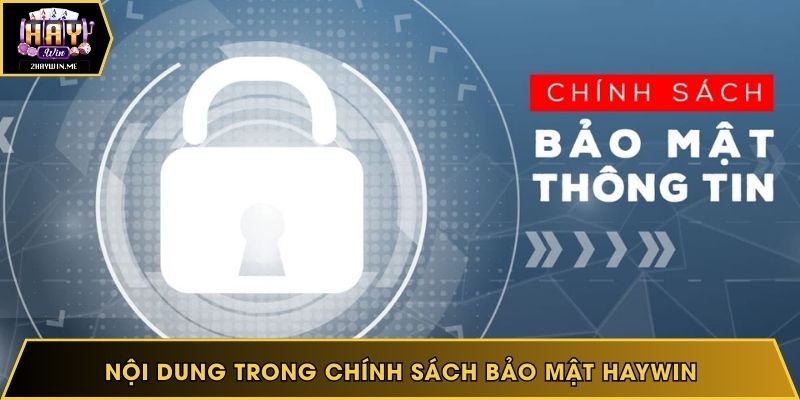 Nội dung quan trọng trong chính sách bảo mật Haywin
